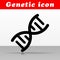 Black genetic vector icon design