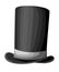 black gentleman hat cylinder hat illustration Web site page and mobile app design element