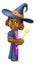 Black Girl Cartoon Child Halloween Witch Sign