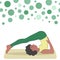 Black girl doing halasana.