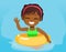 Black Girl Pool Inflatable