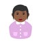 Black Girl Schoolchild Avatar Flat Icon
