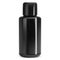 Black glass bottle mockup. Isolated cosmetic jar