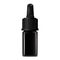 Black glass dropper bottle. Luxury eyedropper vial