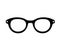 Black glasses classic retro design icon