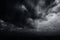 Black gloomy sky grunge texture dark gray clouds background with copy space for design, AI generated