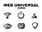 Black glossy web universal icon set