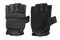 Black gloves for training on a white background isolated Fitness gloves