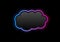 Black and glowing neon cloud hi-tech background