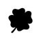 Black glyph icon clover