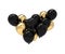 Black And Gold Bunch Balloon 3d Illustration