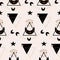 Black and gold celestial elements in a seamless pattern design 1