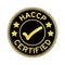 Black and gold color of HACCP Hazard analysis and critical cont