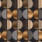 Black and gold geometric shapes seamless pattern