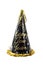 Black and gold Happy New Year party hat