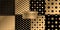 Black and gold luxury polkadot seamless pattern