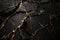 Black and gold marble Rough surface black marble natural stone with golden cracks in between