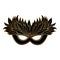 Black and gold masquerade carnival mask, Mardi Gras. Illustration, elegant design