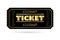 black and gold premium ticket template set, coupon design, ready to edit vector