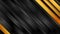 Black and golden abstract tech motion background with glossy stripes