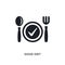 black good diet isolated vector icon. simple element illustration from gym and fitness concept vector icons. good diet editable