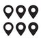 Black GPS Point, Map pin icon