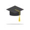 Black graduate cap icon, Graduation and Knowledge , vector, illustration