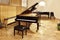 Black grand piano