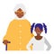 Black grandmother with granddaughter