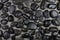 Black granite stones background for concepts.