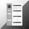 Black and gray minimalist modern resume cv design template
