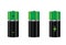 Black and green batteries set