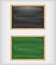 Black and green blank chalkboards