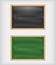 Black and green blank chalkboards