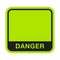 Black Green Danger Box. Vector Illustration