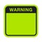 Black Green Warning Box. Vector Illustration