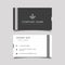 Black grey business card modern design vector layout