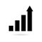 Black Growth chart simple icon