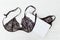 Black guipure underwear, surprise for woman he loves. White paper box with female lingerie set