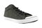 Black gumshoe isolated on white background. Stylish youth shoes