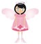 Black Haired Fairy Woman In A Pink Dress