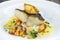 Black hake, prawns ragout and fresh pasta