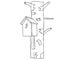 Black hand drawn outline vector illustration of A birdhouse or squirrel house for birds or squirrel from new boards is hanging on