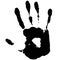 Black hand print