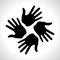 Black Hand Print icon