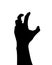 Black Hand Silhouette, Zombie Hand, Rise From The Grave, Vector Illustration