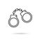 Black handcuffs icon