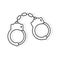 Black handcuffs icon