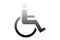 Black handicapped vehicle on white background