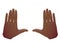 Black Hands Frame Cropping Gesture. Flat Framing hands horizontal cropping. African American Hands taking focus frame shooting